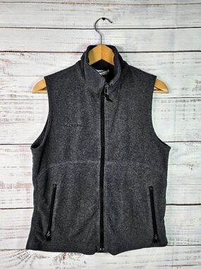 Columbia Women’s Medium Gray Fleece Full Zip Vest Outdoor Hiking